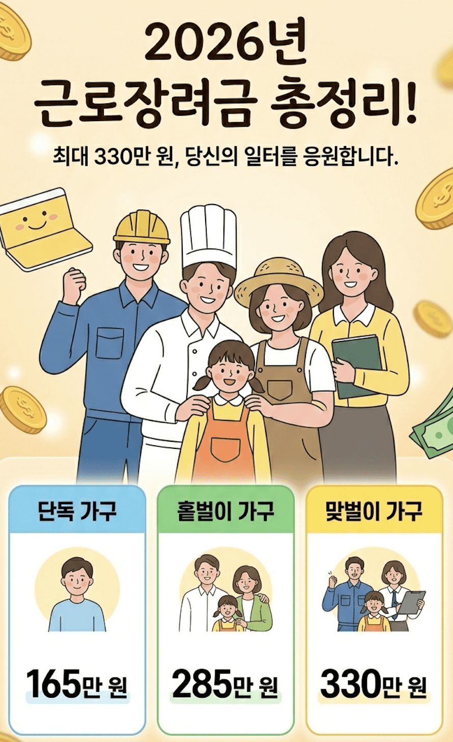 근로장려금 나는 받을 수 있을까? 2026 신청 조건 총정리 image